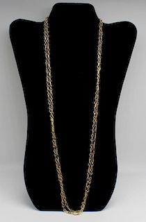 JEWELRY. Italian 18kt Gold Two-Tier Necklace.