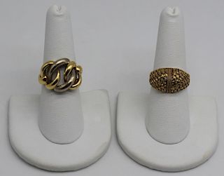 JEWELRY. (2) 18kt Gold Rings.