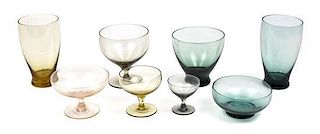 A Collection of Russel Wright American Modern Barware, Height of tallest 5 inches.