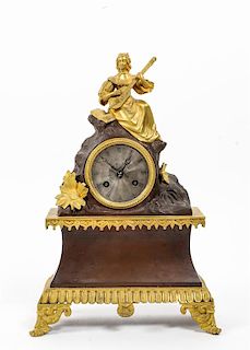 A French Mantle Clock Height overall 14 inches.