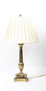 A Brass Lamp Height 30 inches.