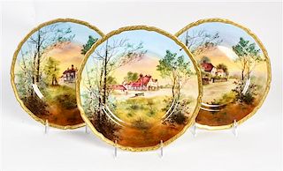 Three Royal Doulton Cabinet Plates Diameter 10 1/4 inches.