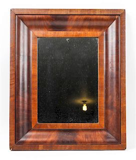 * An American Empire Mahogany Mirror Height 22 x width 18 inches.