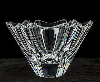 * An Orrefors Molded Glass Vase Height 5 1/4 inches.