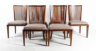 * A Set of Six Baker Dining Chairs Height 37 3/4 inches.