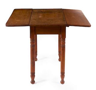* An American Drop Leaf Table Height 28 1/2 x width 36 x depth 17 inches.