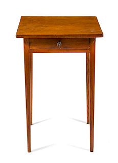 * An American Work Table Height 27 1/2 x width 19 x depth 18 1/2 inches.
