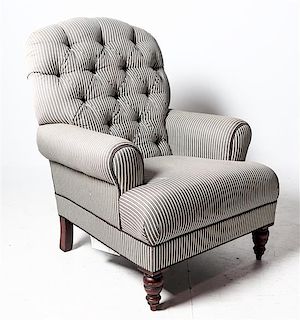 A Ralph Lauren Club Chair Height 43 inches.