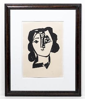 After Pablo Picasso, (Spanish, 1881-1973), Tete de Femme, 1945
