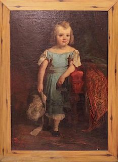 * Artist Unknown, (Likely American, late 19th century), Portrait of a Young Girl