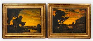 Artist Unknown, (20th century), Sunsets (two works)
