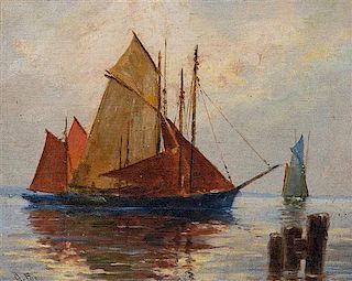 * G. Fox, (20th century), Sailboat Scene