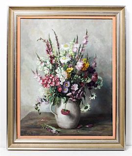 Henk Bos, (Dutch, 1901-1979), Still Life with Flowers