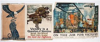 * A Group of Eight WWI Posters Largest 51 x 35 inches.