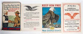 * A Group of Seven American WWI Posters Largest 30 x 40 inches.