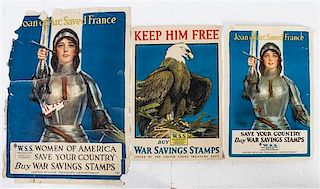 * A Group of Six American WWI Posters Largest 40 1/4 x 30 inches.