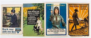 * A Group of Four WWI Posters Largest 30 x 20 inches.