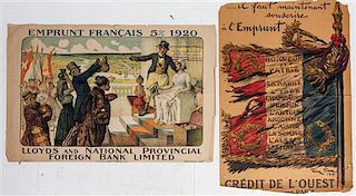 * A Group of Four French WWI Posters Largest 47 1/8 x 31 1/2 inches.
