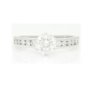 Tiffany & Co Platinum 0.82 Carat VS1 E Engagement Ring