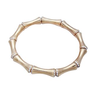 Gucci Bamboo Medium Diamond & 18K rose Gold Bracelet