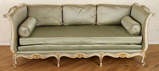 FRENCH LOUIS XV PAINTED DAY BED CIRCA 1880.