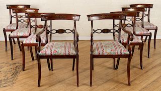 SET 8 LATE 19TH CENT. REGENCY STYLE DINING CHAIRS