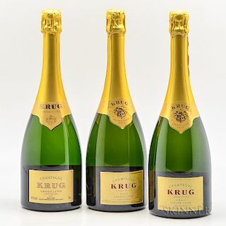 Krug Brut Grande Cuvee NV, 3 bottles