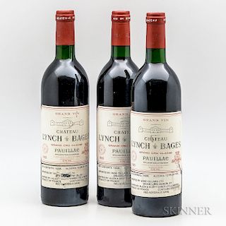Chateau Lynch Bages 1985, 3 bottles