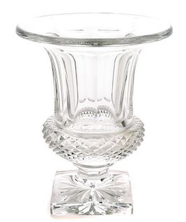 A St. Louis Glass Urn, Height 10 inches.