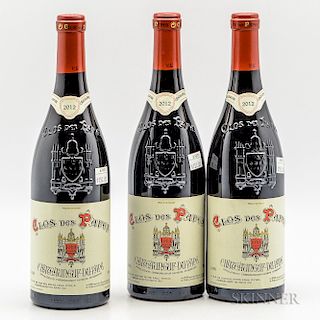 Clos des Papes Chateauneuf du Pape 2012, 3 bottles