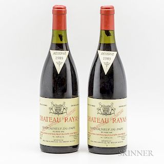 Chateau Rayas Chateauneuf du Pape 1989, 2 bottles