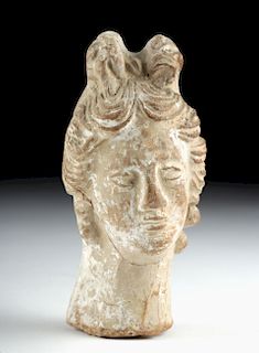 Greek Terracotta Head of Aphrodite w/ Nice Pigment
