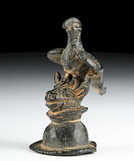 Roman Bronze Eagle Sitting on Bull's head