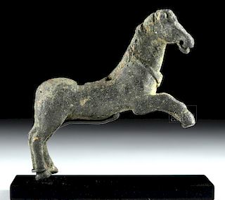 Roman Bronze Finial - Rearing Horse