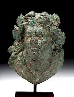 Roman Bronze Applique - Bacchus / Dionysus