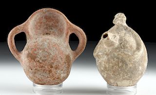 Lot of 2 Ancient Pottery Vessels, ex-Bonhams