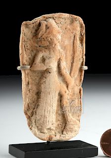 Mesopotamian Pottery Relief Plaque - Standing King