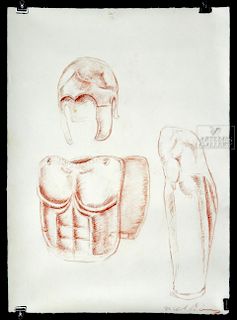 Contemporary Delaney Drawing of Roman Plate Armor