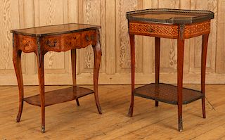 TWO FRENCH INLAID END TABLE CIRCA 1920
