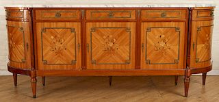 FRENCH LOUIS XVI STYLE MARBLE TOP SIDEBOARD