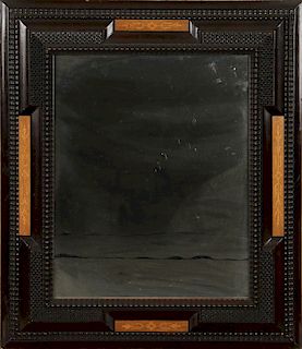 DUTCH STYLE MIRROR CARVED FRAME MARQUETRY C.1940