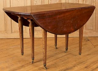 LATE 19TH C. AMERICAN MAHOGANY DINING TABLE