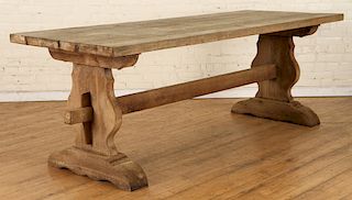 RUSTIC FRENCH OAK FARM TABLE MORTISE AND TENON