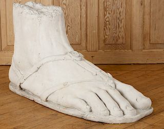 MONUMENTAL NEOCLASSICAL STYLE CAST STONE FOOT