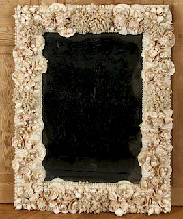 SHELL DECORATED MIRROR