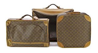 A Group of Three Louis Vuitton Luggage Pieces,