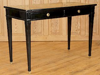 LEATHER TOP WRITING DESK DIRECTOIRE STYLE C.1940