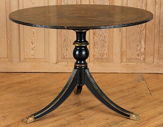REGENCY STYLE CHINOISERIE ROUND CENTER TABLE