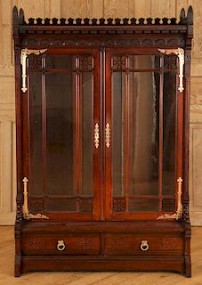 AMERICAN VICTORIAN BOOKCASE ATTR. TO DANIEL PABST