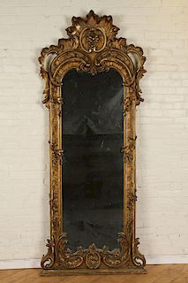 LATE 19TH C. FRENCH ROCOCO STYLE MANTLE MIRROR
